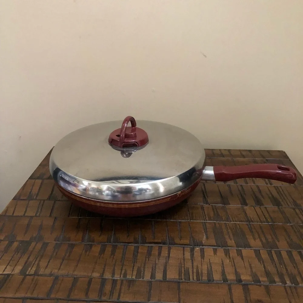 Vintage‎ Signature T-FAL RESISTAL Sauté/Fry Pan with Lid